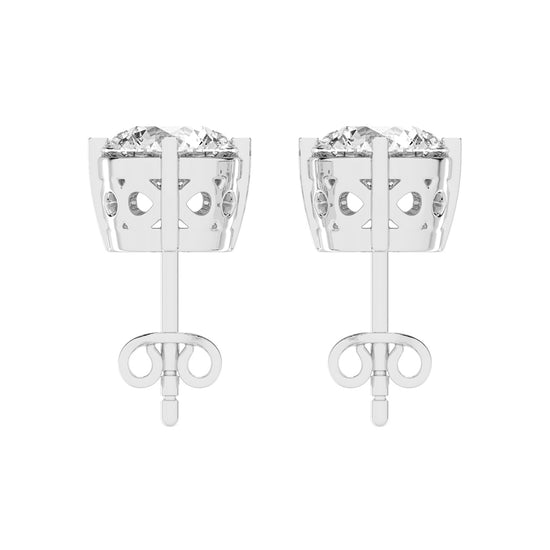 Classic Four-Prong Solitaire Stud Earrings