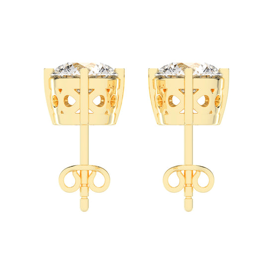 Classic Four-Prong Solitaire Stud Earrings