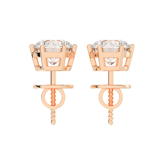 Timeless Six-Prong Round Stud Earrings