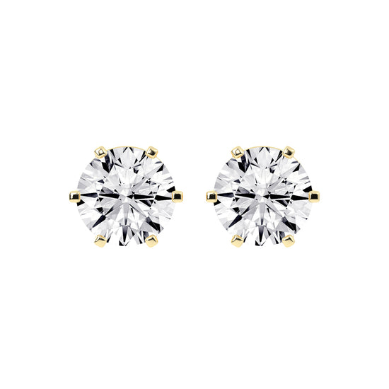 Timeless Six-Prong Round Stud Earrings