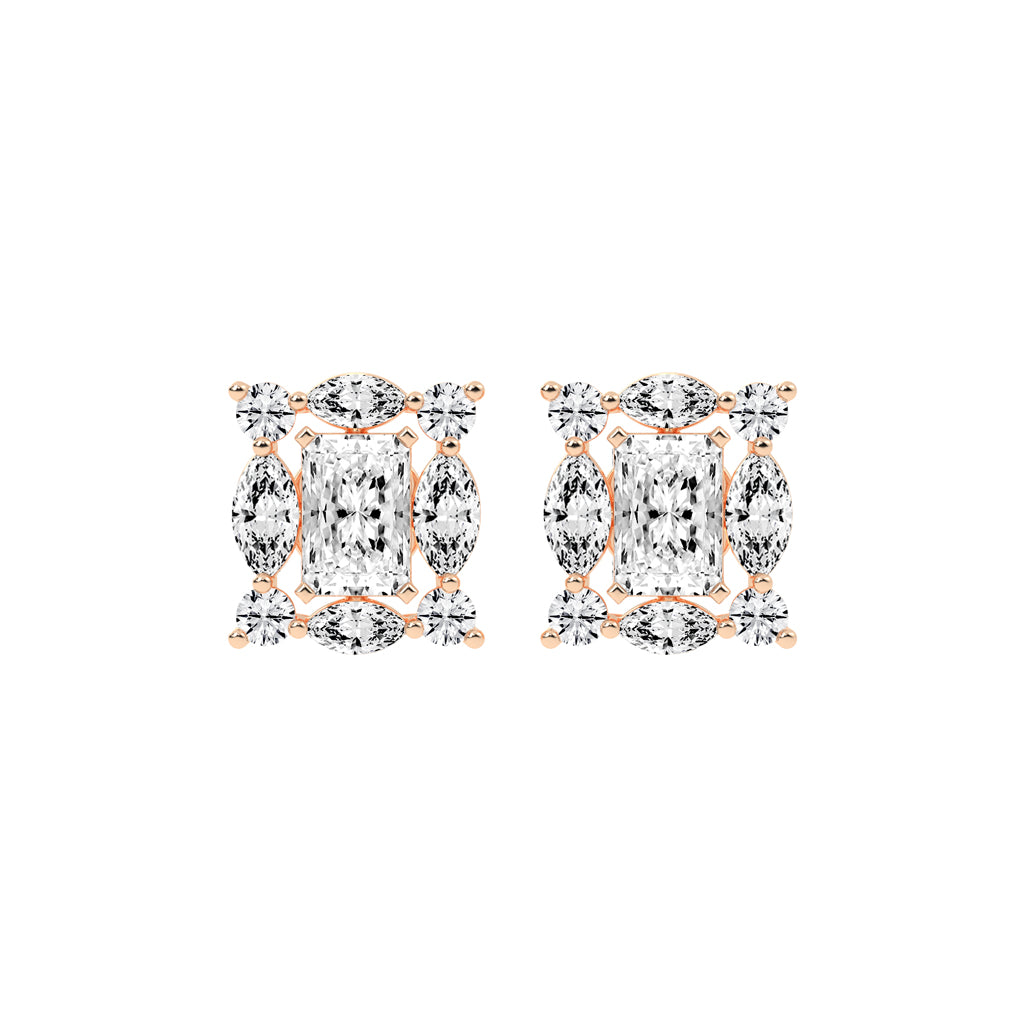 Radiant Cluster Stud Earrings
