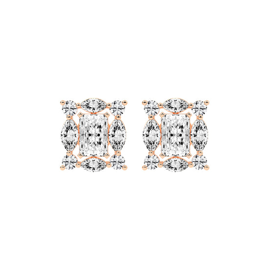 Radiant Cluster Stud Earrings