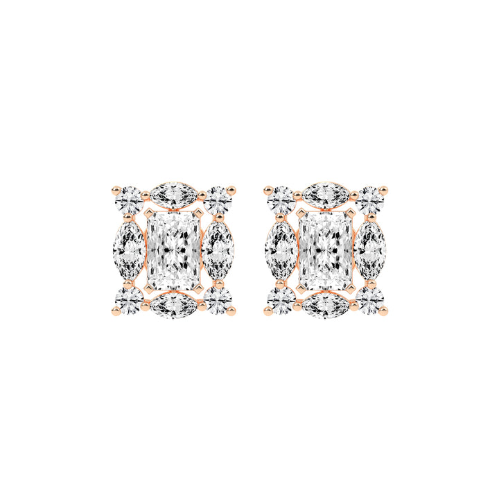 Radiant Cluster Stud Earrings