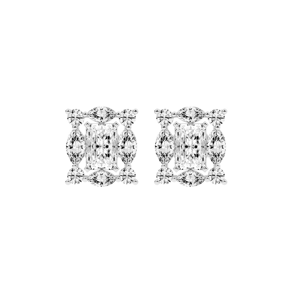 Radiant Cluster Stud Earrings