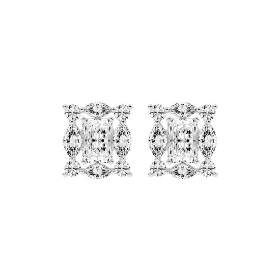 Radiant Cluster Stud Earrings