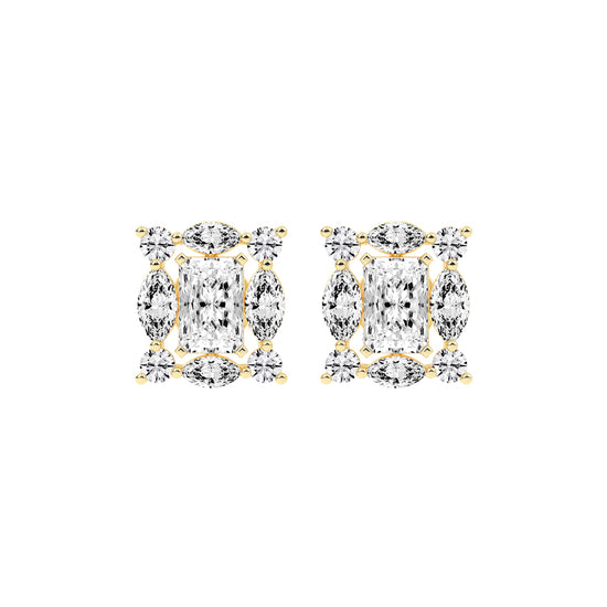 Radiant Cluster Stud Earrings