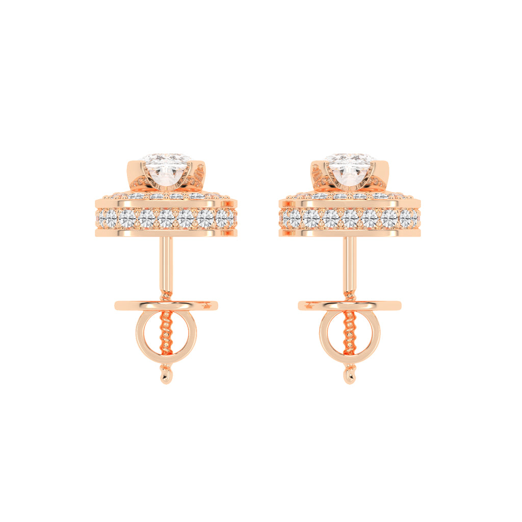 Double Halo Cushion-Cut Stud Earrings