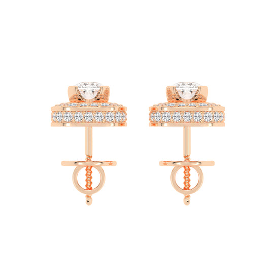 Double Halo Cushion-Cut Stud Earrings
