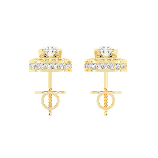 Double Halo Cushion-Cut Stud Earrings