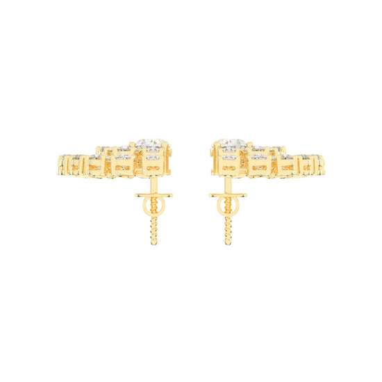 Radiant Fan Cluster Pear Diamond Studs