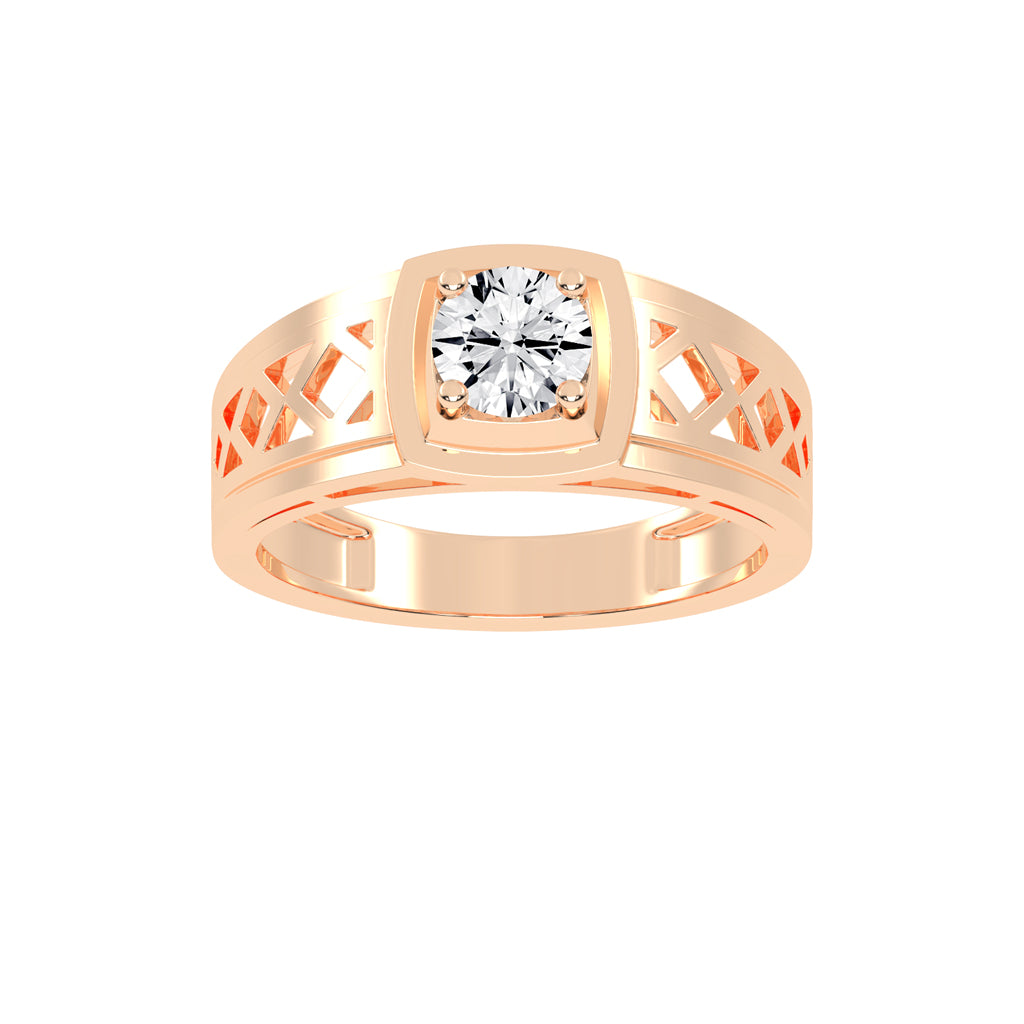 075Ct Round Shape Rings