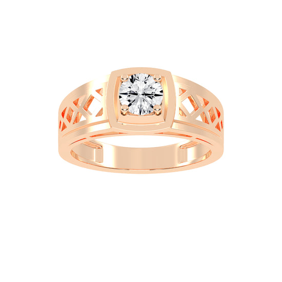075Ct Round Shape Rings