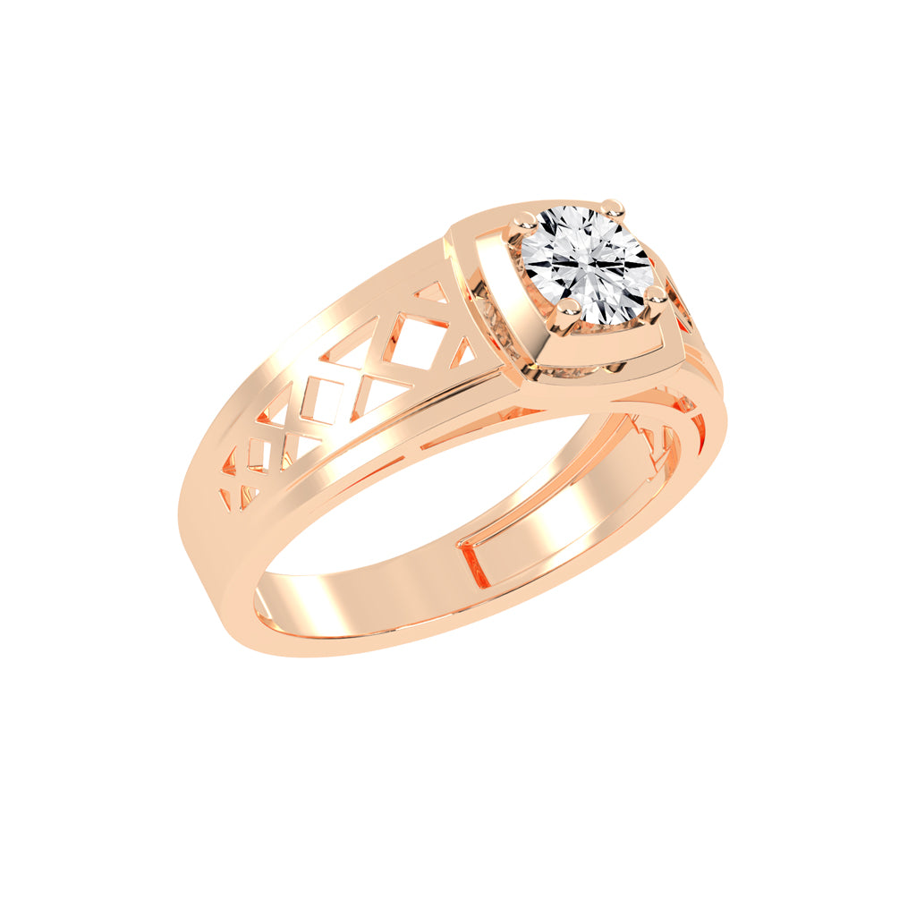 075Ct Round Shape Rings