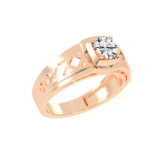 075Ct Round Shape Rings