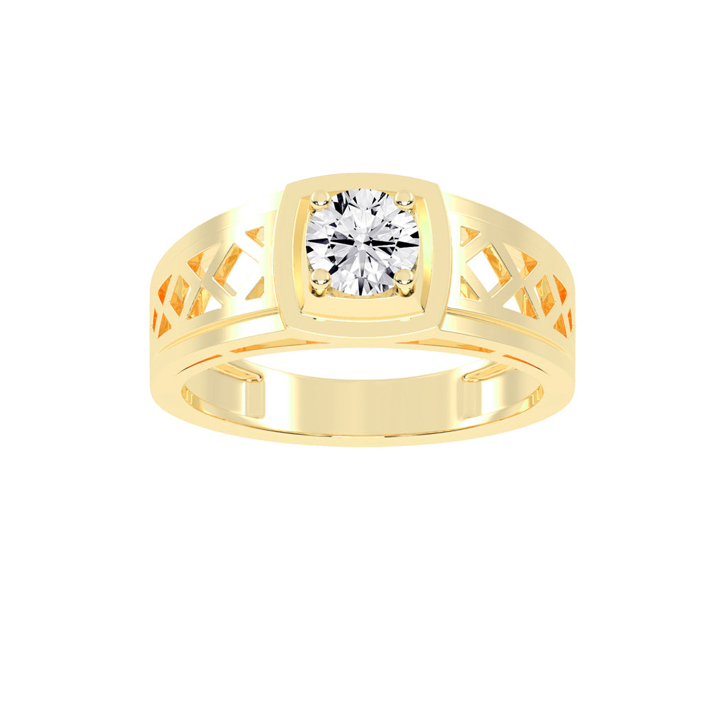 075Ct Round Shape Rings
