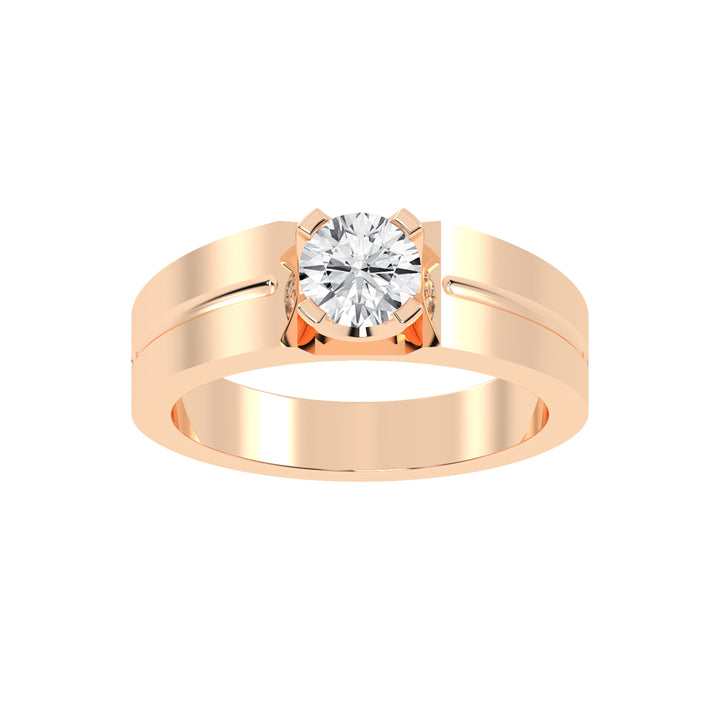 1.00Ct Round Shape Solitaire Mes'Ring