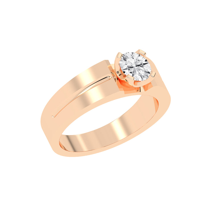 1.00Ct Round Shape Solitaire Mes'Ring