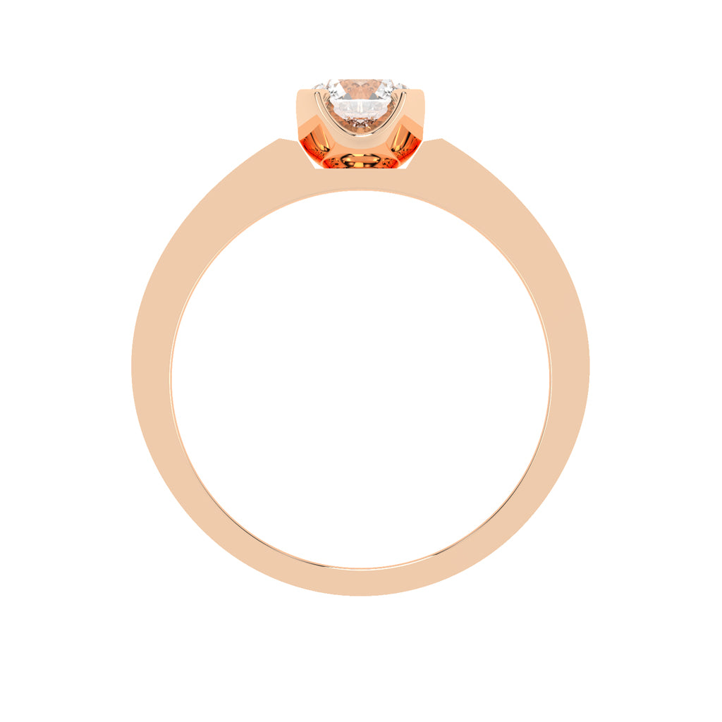 1.00Ct Round Shape Solitaire Mes'Ring