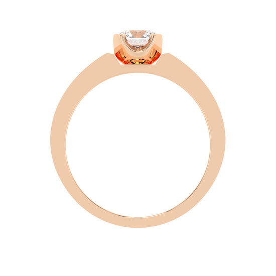 1.00Ct Round Shape Solitaire Mes'Ring