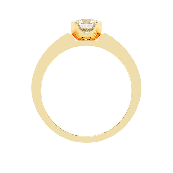 1.00Ct Round Shape Solitaire Mes'Ring