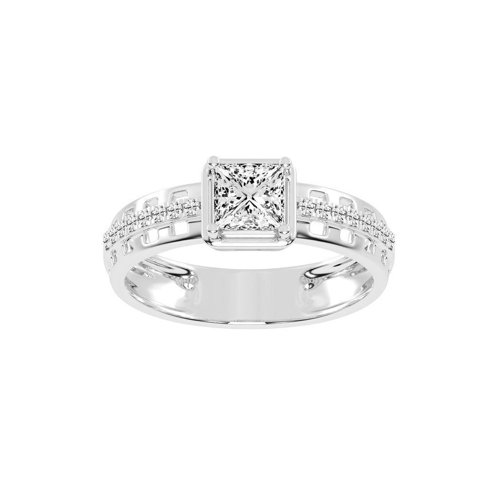 1Ct Princess Cut Solitaire
