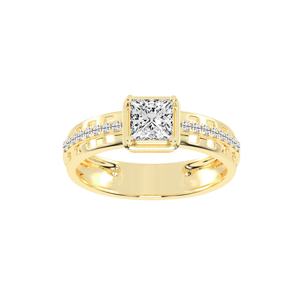 1Ct Princess Cut Solitaire