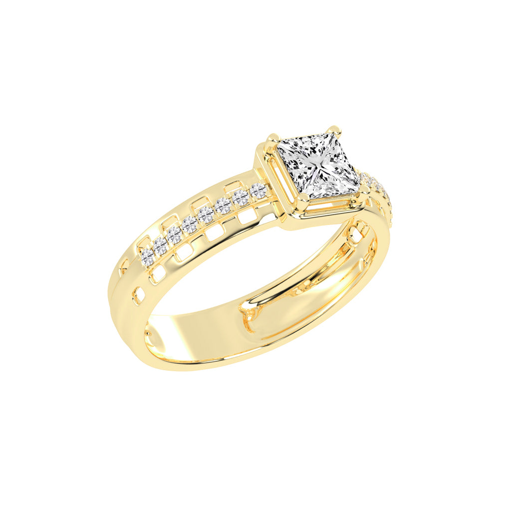 1Ct Princess Cut Solitaire