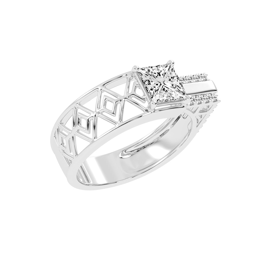 1.75Ct Princess Shape Solitaire