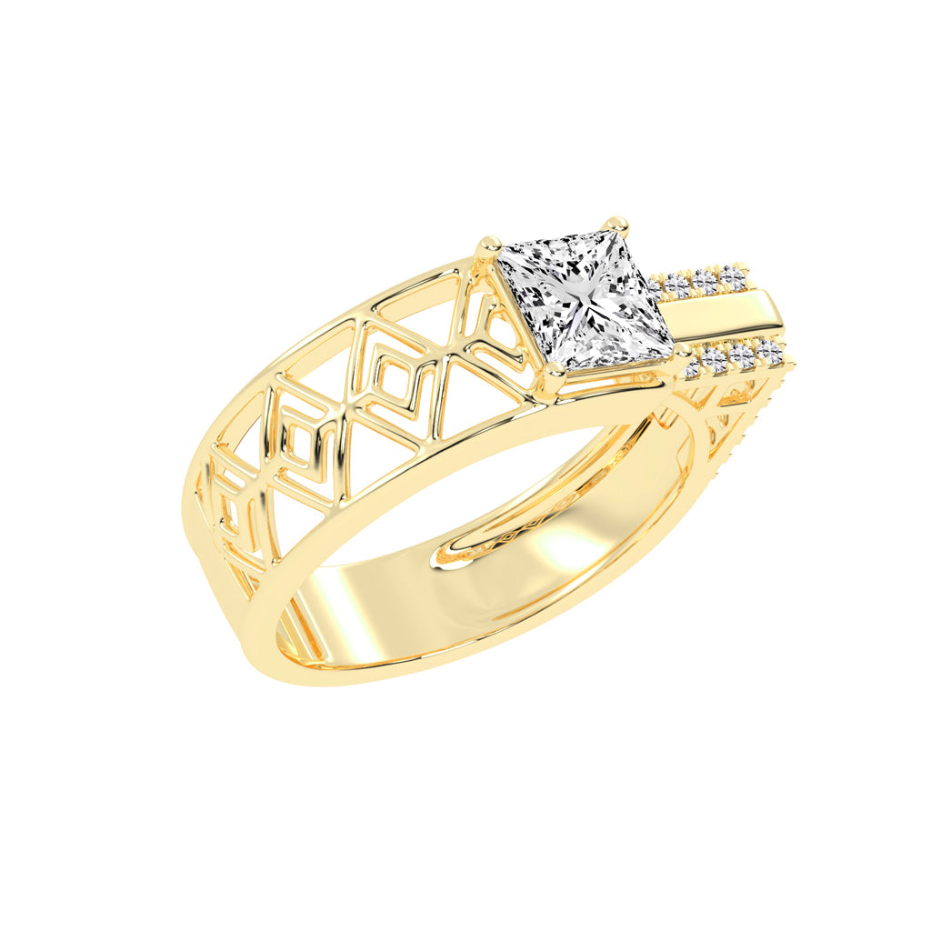 1.75Ct Princess Shape Solitaire