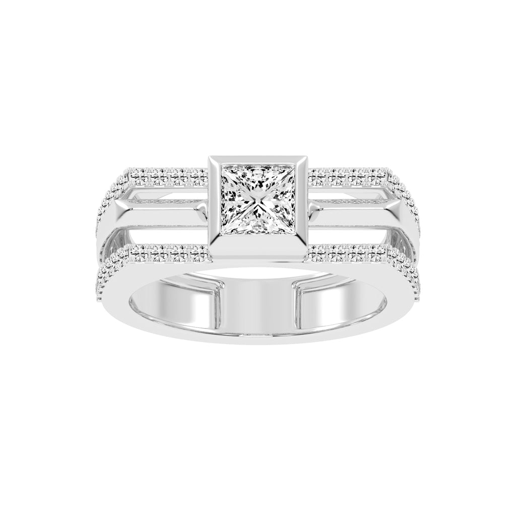 1.50Ct Princess Shape Solitaire