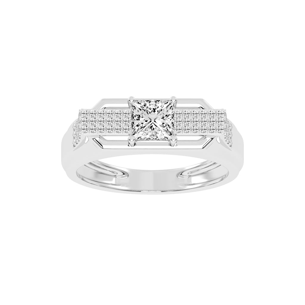 1.25Ct Princess cut Graceful Solitaire