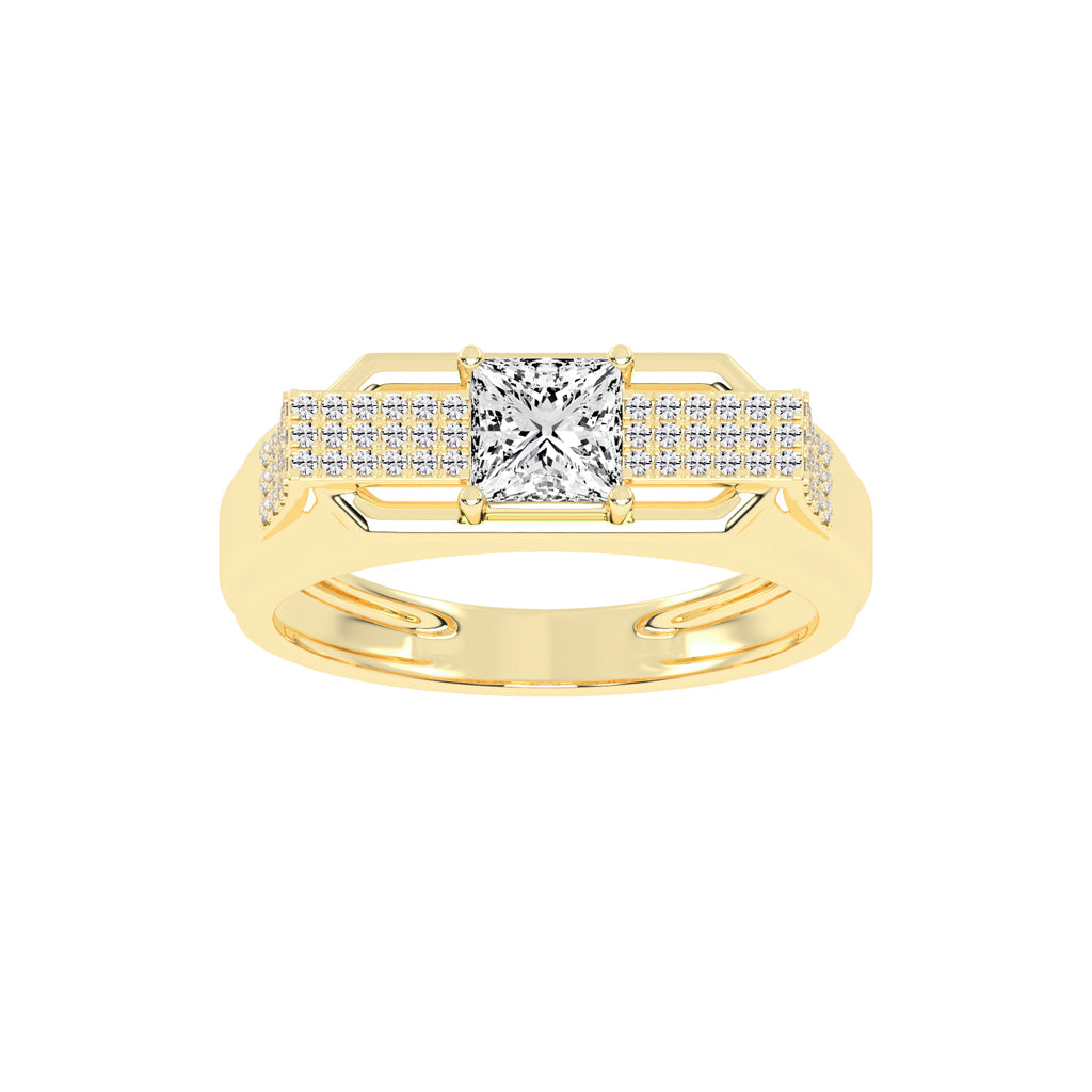 1.25Ct Princess cut Graceful Solitaire