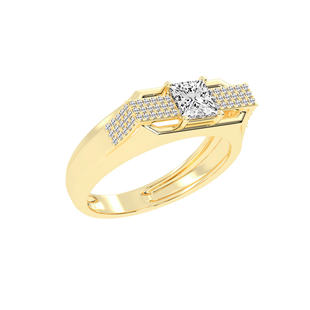 125Ct Princess cut Graceful Solitaire