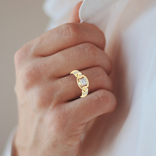 1Ct Princess Shape Solitaire