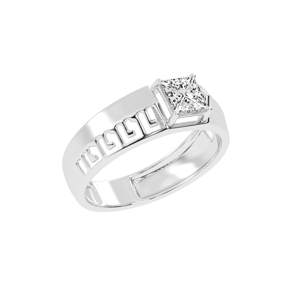 Elegant Spark 1.00Ct Princess Shape