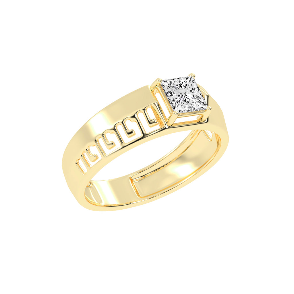 Elegant Spark 1.00Ct Princess Shape