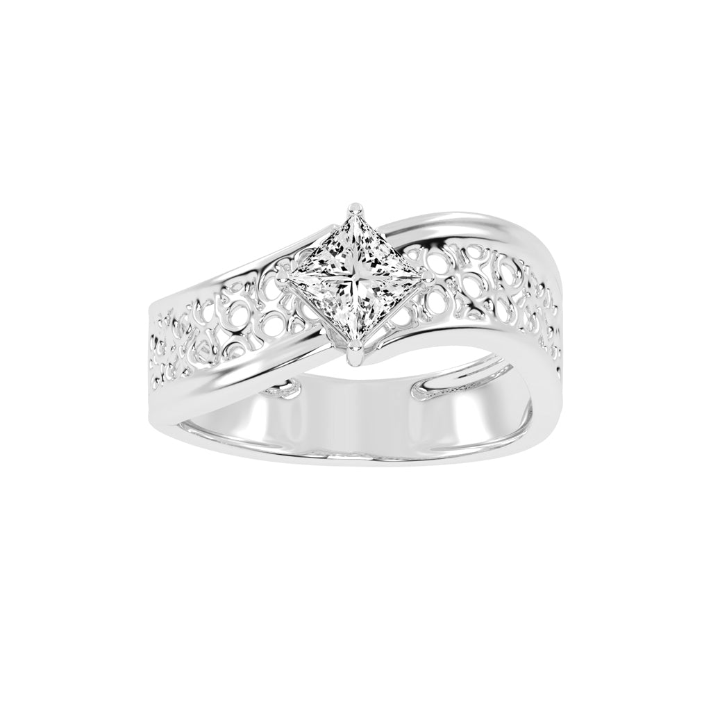 100Ct Princess Shape Solitaire