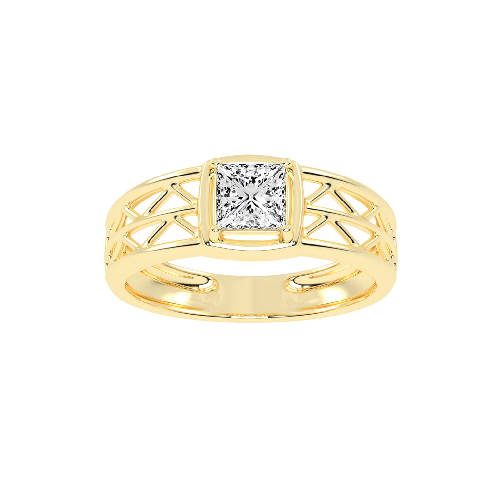 1.00Ct Princess Shape Solitaire