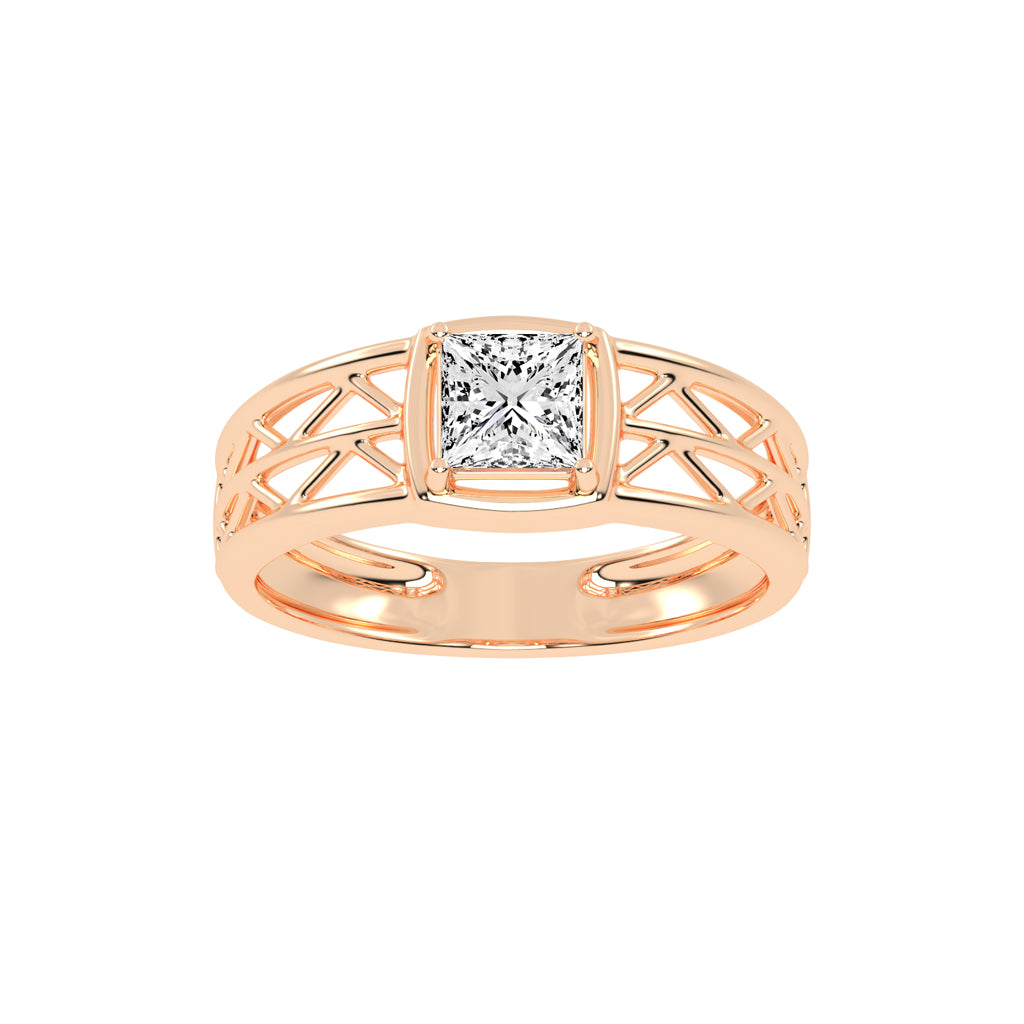 1.00Ct Princess Shape Solitaire