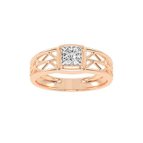 1.00Ct Princess Shape Solitaire