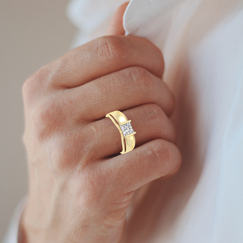 1.25Ct Princess Shape Solitaire