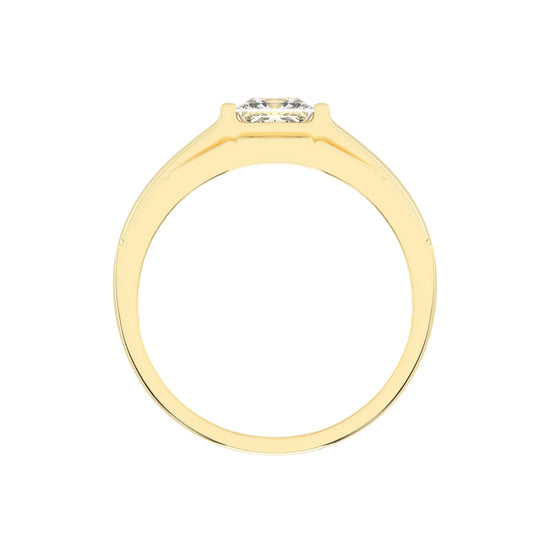 Golden Glow 1.00Ct Princess Shape Diamond