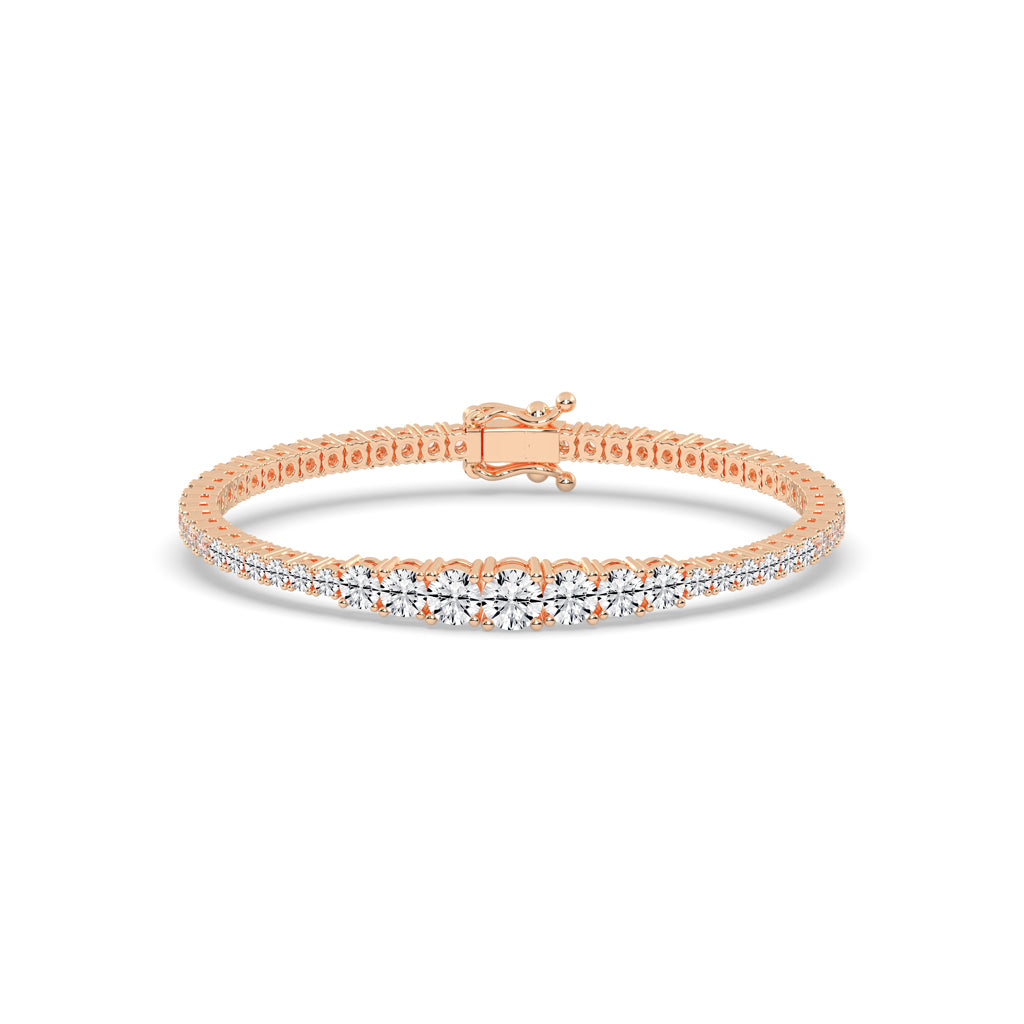 Riona 6Ct Sterling Round Cut Tennis Lab Diamond Bracelet