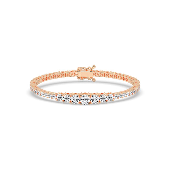 Riona 6Ct Sterling Round Cut Tennis Lab Diamond Bracelet