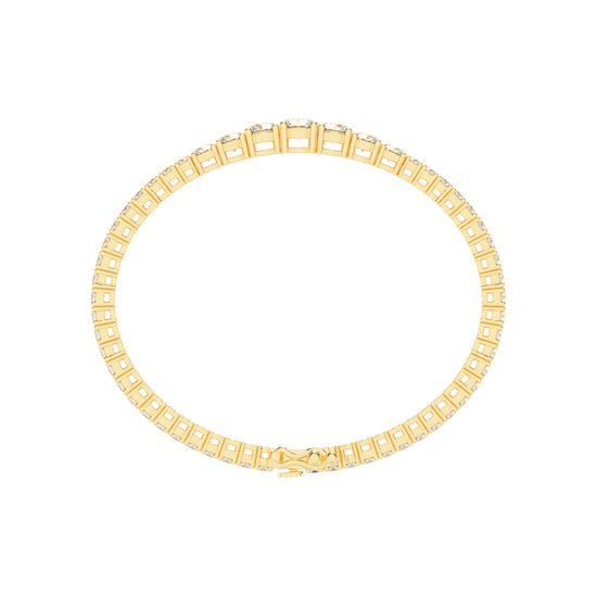 Riona 6Ct Sterling Round Cut Tennis Lab Diamond Bracelet