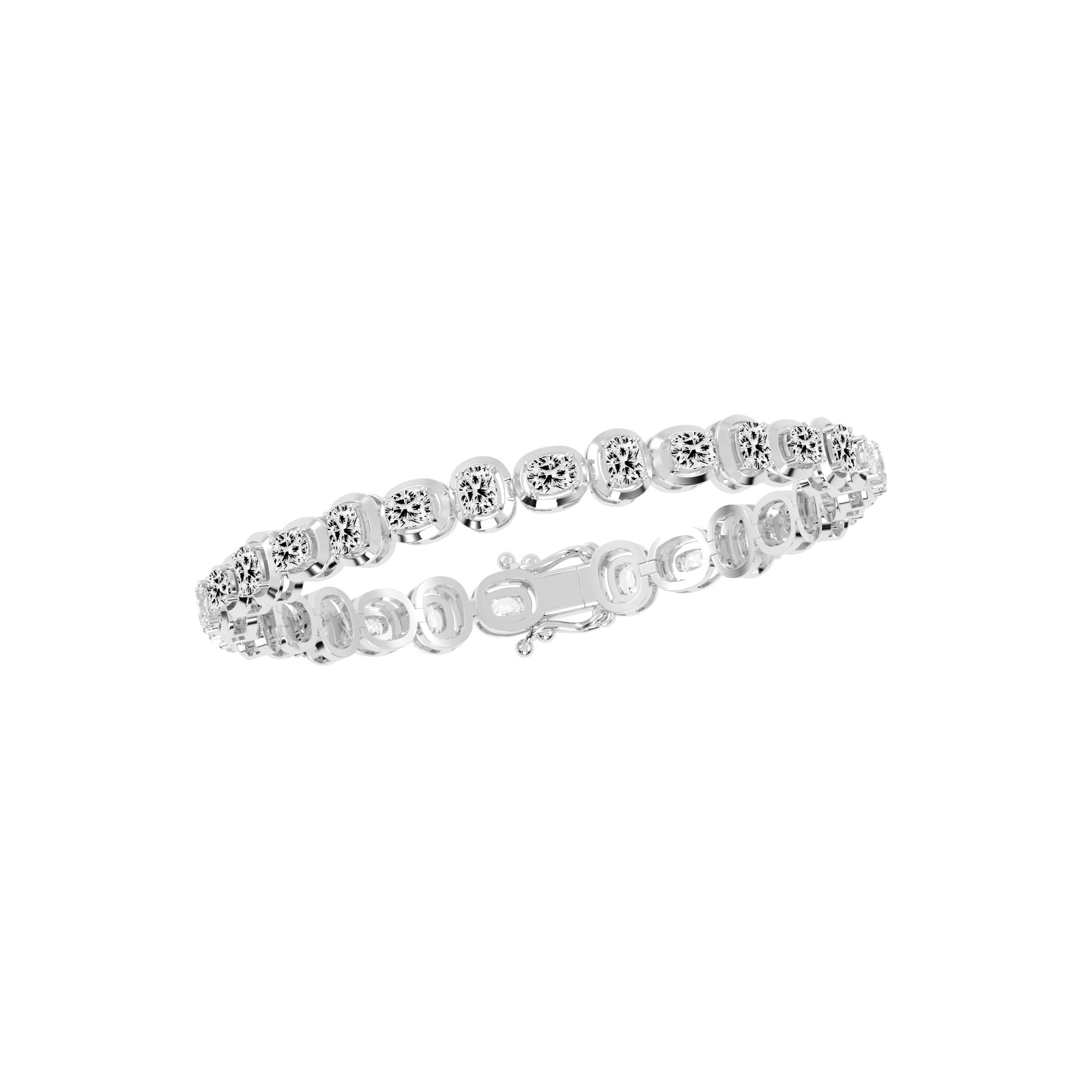 Tyra Cushion Cut Fancy Lab Diamond Bracelet