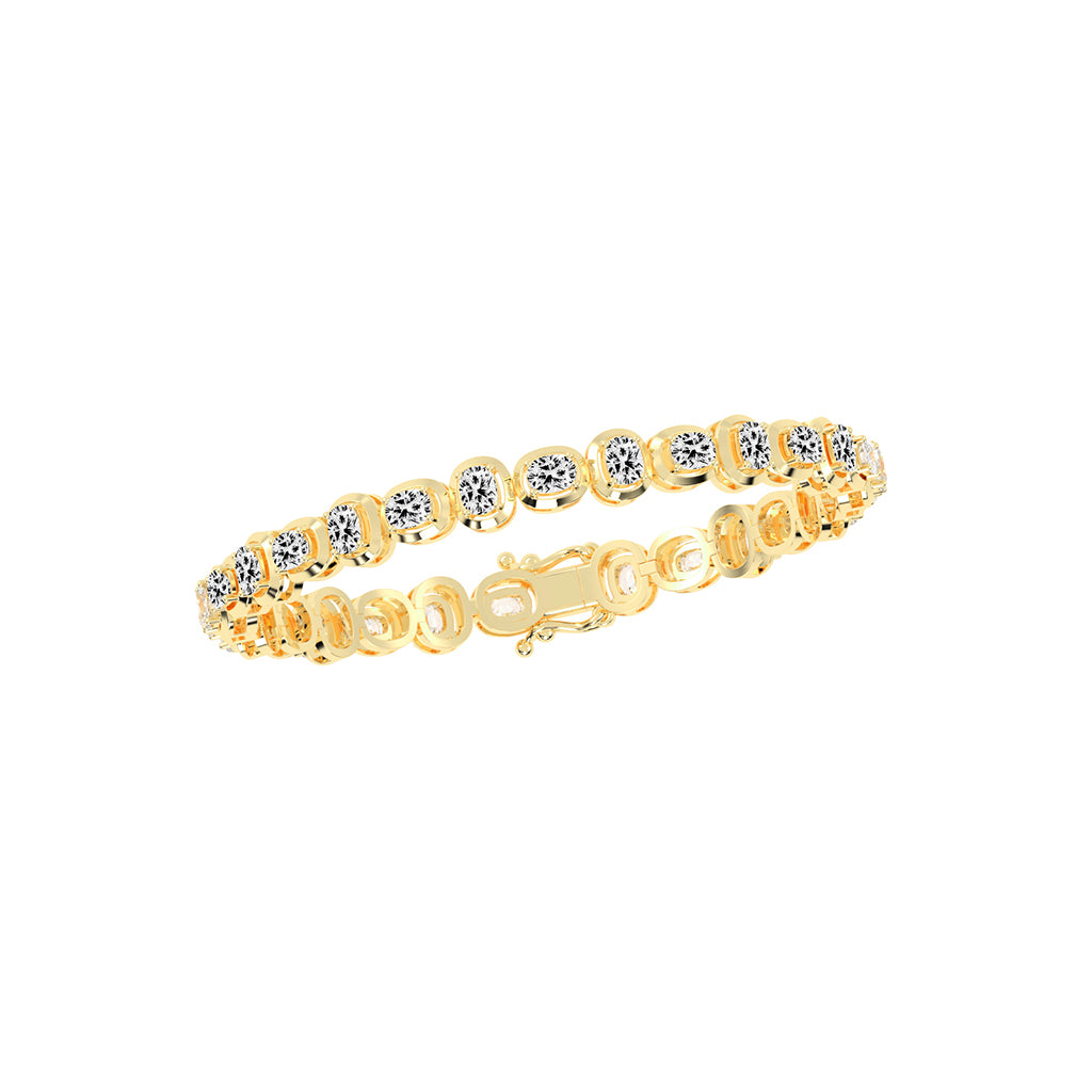 Tyra Cushion Cut Fancy Lab Diamond Bracelet