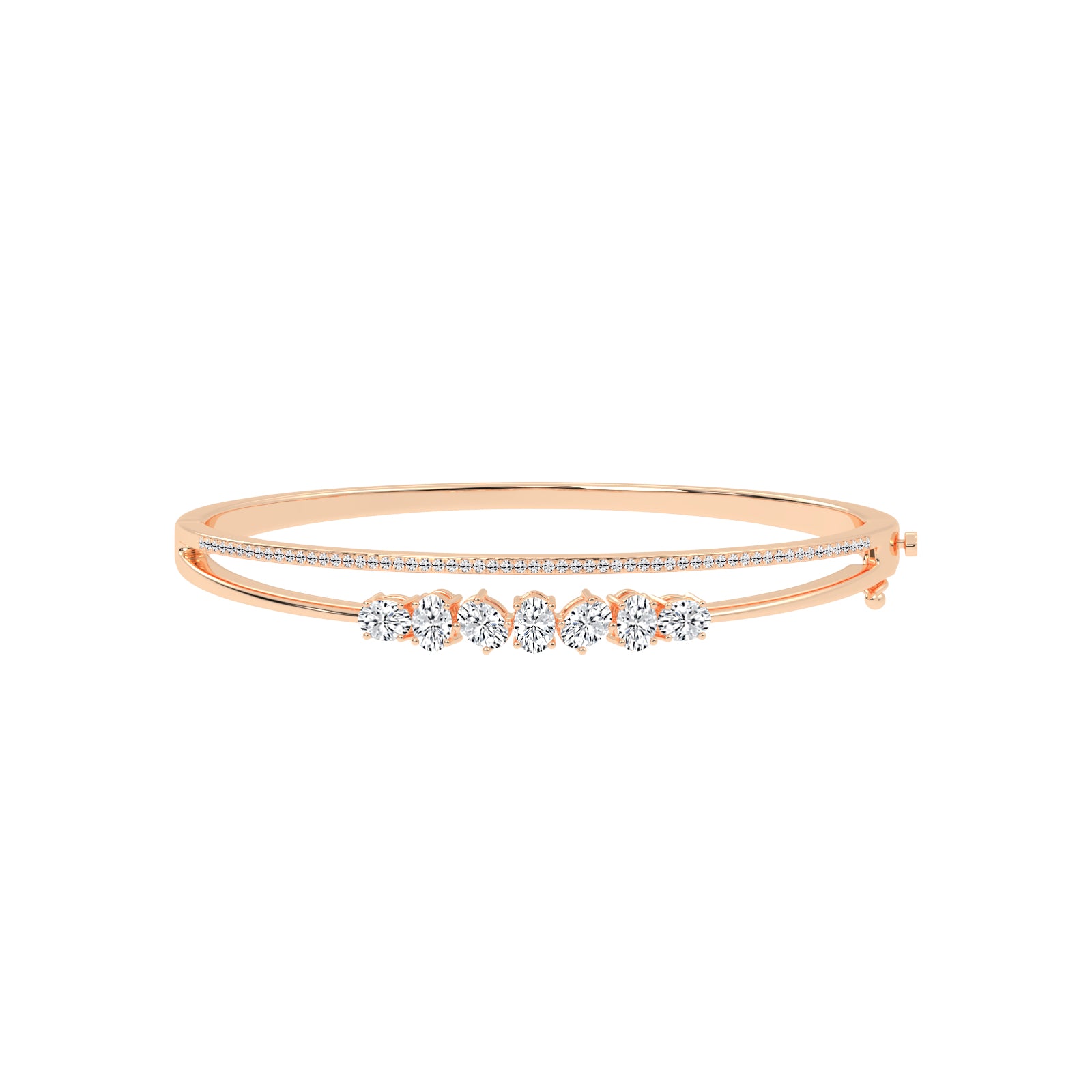 Elara 2Ct Split Oval Cut Kada Lab Diamond Bracelet