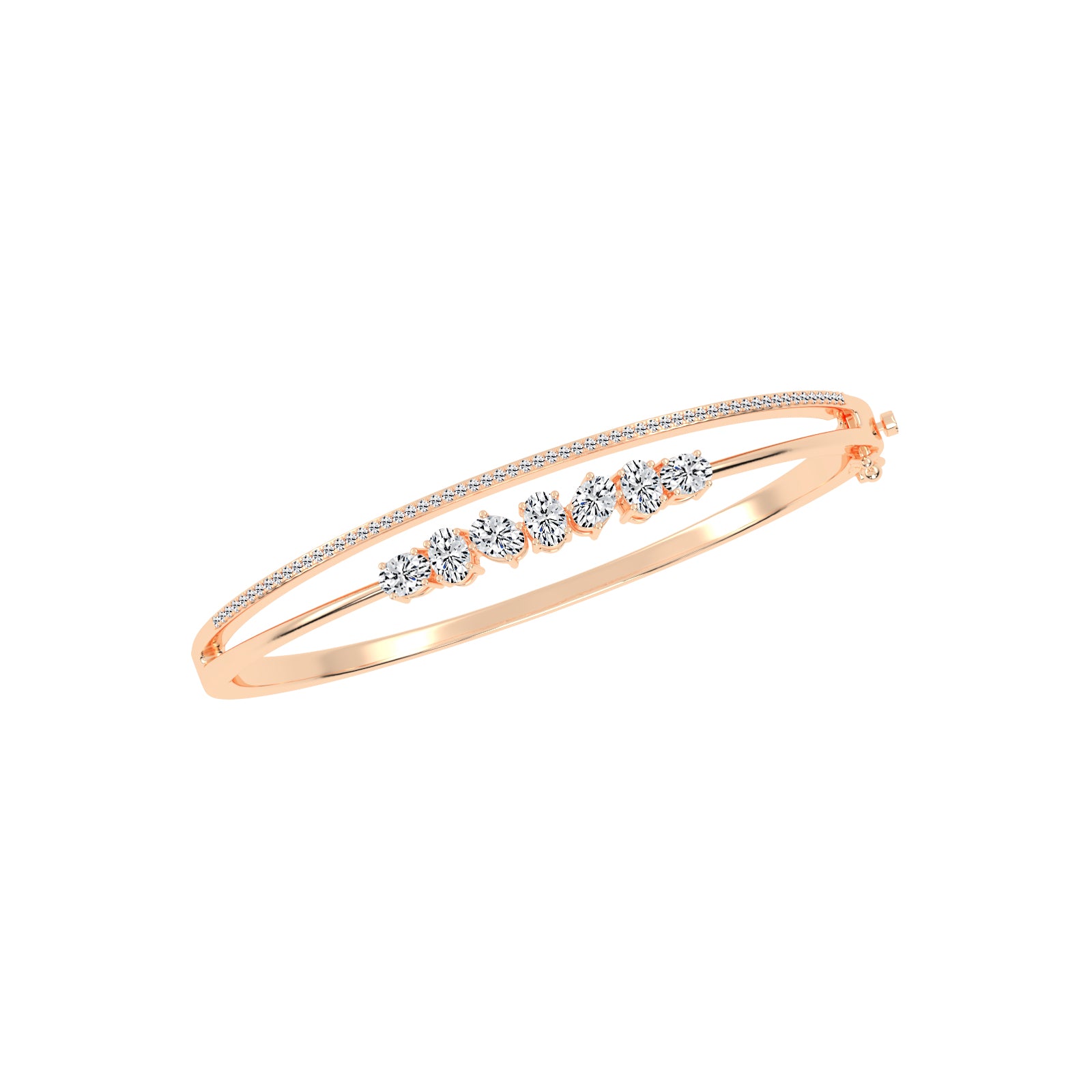 Elara 2Ct Split Oval Cut Kada Lab Diamond Bracelet