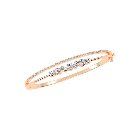 Elara 2Ct Split Oval Cut Kada Lab Diamond Bracelet